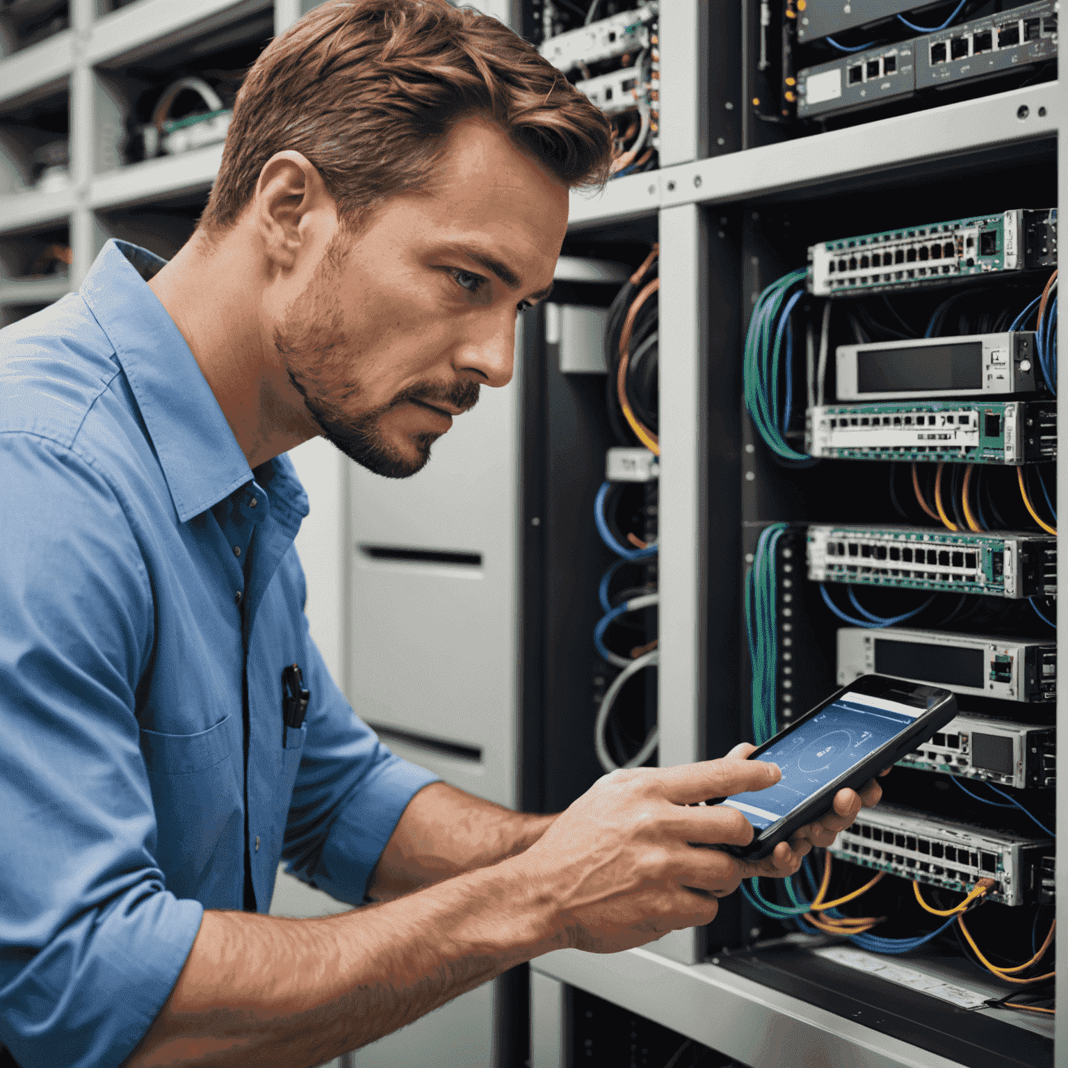Image représentant un technicien utilisant Advanced IP Scanner pour résoudre des problèmes réseau